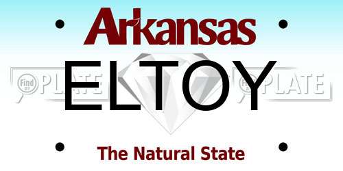 ELTOY Arkansas License Plate
