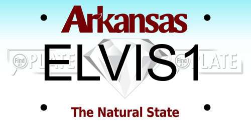 ELVIS1 Arkansas License Plate