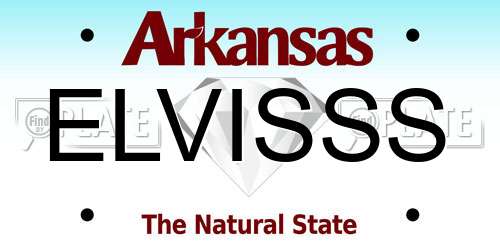 ELVISSS Arkansas License Plate