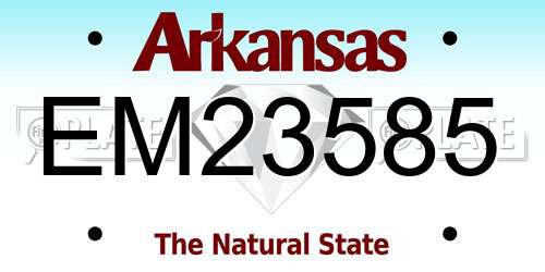 EM23585 Arkansas License Plate