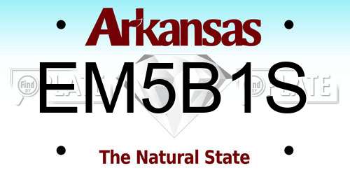 EM5B1S Arkansas License Plate