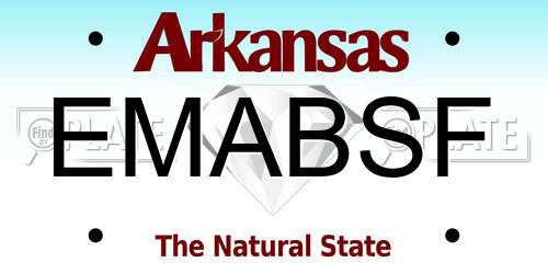 EMABSF Arkansas License Plate