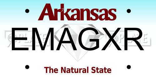 EMAGXR Arkansas License Plate