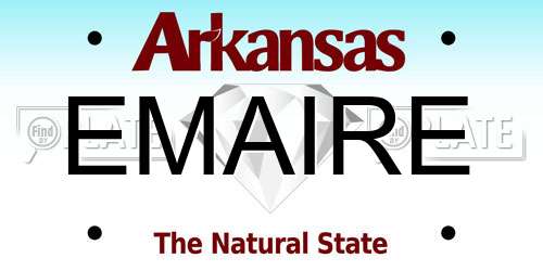 EMAIRE Arkansas License Plate