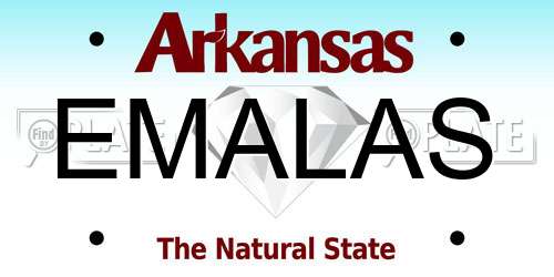 EMALAS Arkansas License Plate