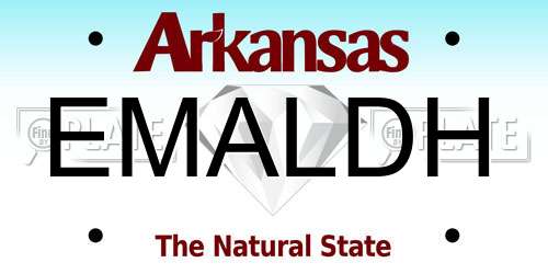 EMALDH Arkansas License Plate