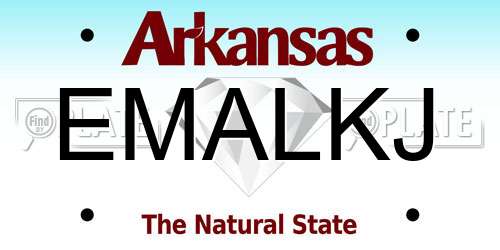 EMALKJ Arkansas License Plate