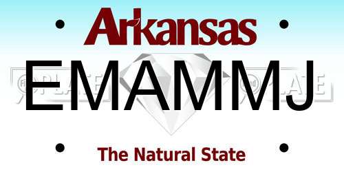 EMAMMJ Arkansas License Plate