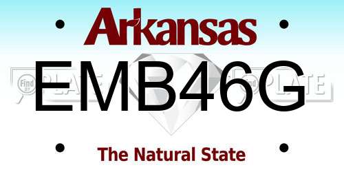 EMB46G Arkansas License Plate