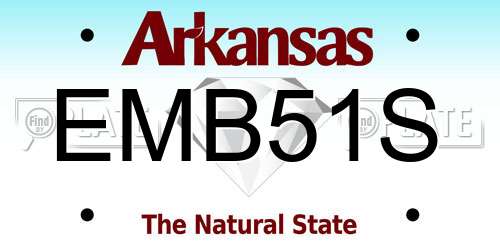 EMB51S Arkansas License Plate