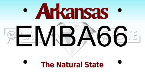 EMBA66 Arkansas License Plate