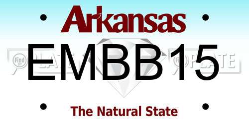 EMBB15 Arkansas License Plate