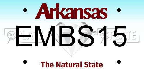 EMBS15 Arkansas License Plate