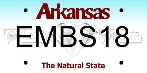 EMBS18 Arkansas License Plate