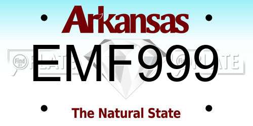 EMF999 Arkansas License Plate