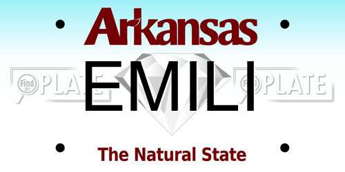 EMILI Arkansas License Plate