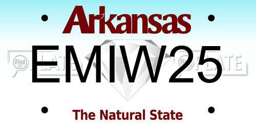 EMIW25 Arkansas License Plate
