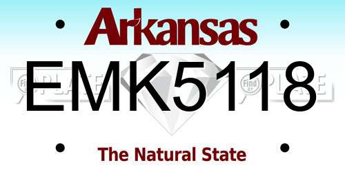 EMK5118 Arkansas License Plate