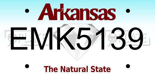 EMK5139 Arkansas License Plate