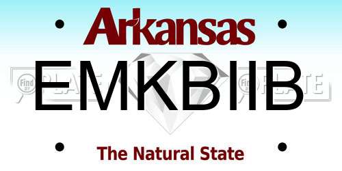 EMKBIIB Arkansas License Plate