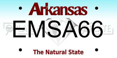 EMSA66 Arkansas License Plate