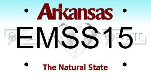 EMSS15 Arkansas License Plate