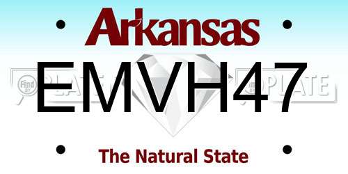 EMVH47 Arkansas License Plate