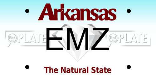 EMZ Arkansas License Plate