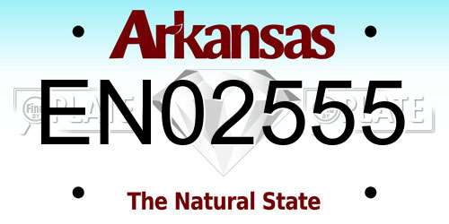 EN02555 Arkansas License Plate