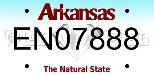 EN07888 Arkansas License Plate