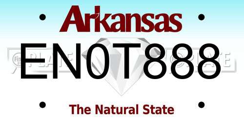EN0T888 Arkansas License Plate