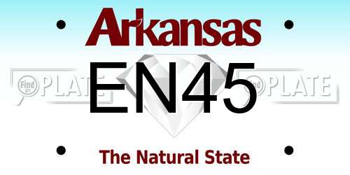 EN45 Arkansas License Plate