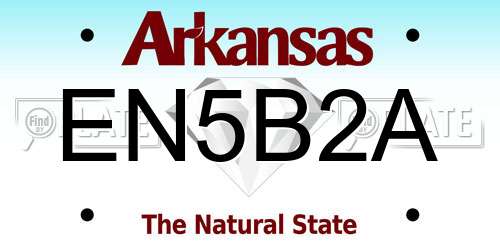 EN5B2A Arkansas License Plate