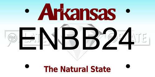 ENBB24 Arkansas License Plate