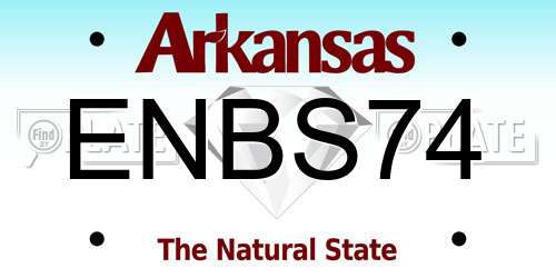 ENBS74 Arkansas License Plate