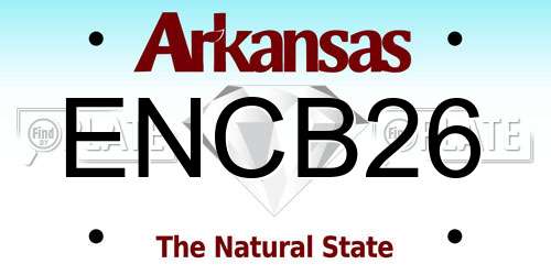 ENCB26 Arkansas License Plate