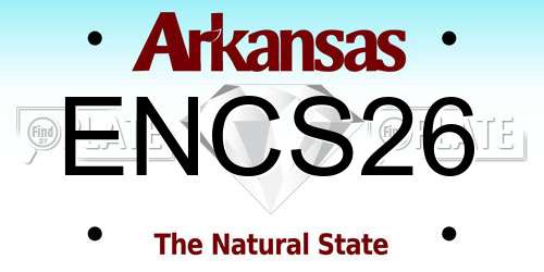 ENCS26 Arkansas License Plate