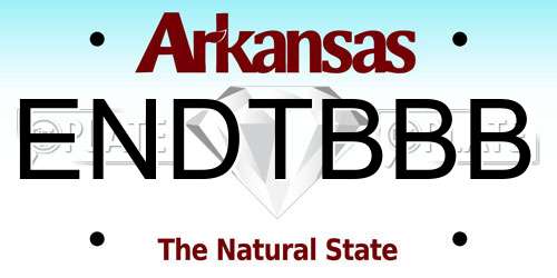 ENDTBBB Arkansas License Plate