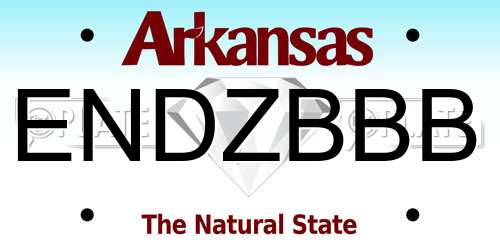 ENDZBBB Arkansas License Plate