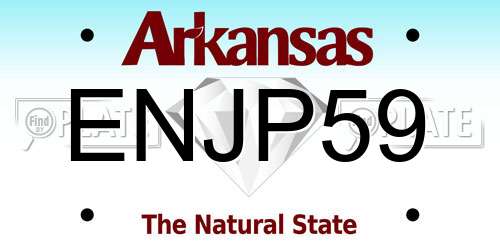 ENJP59 Arkansas License Plate