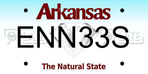 ENN33S Arkansas License Plate