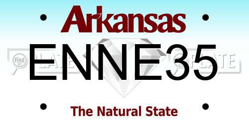 ENNE35 Arkansas License Plate