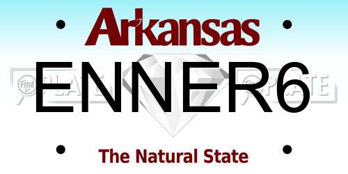 ENNER6 Arkansas License Plate