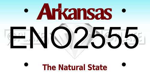 ENO2555 Arkansas License Plate