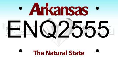 ENQ2555 Arkansas License Plate
