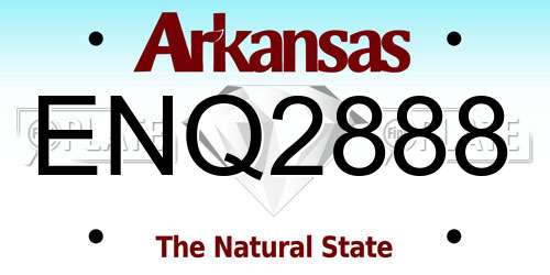 ENQ2888 Arkansas License Plate