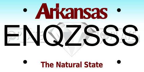 ENQZSSS Arkansas License Plate