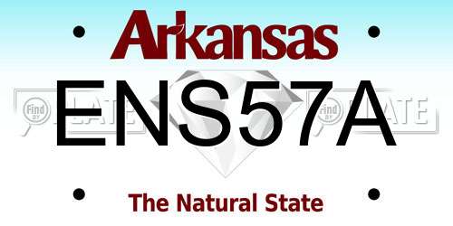 ENS57A Arkansas License Plate