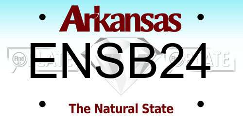 ENSB24 Arkansas License Plate
