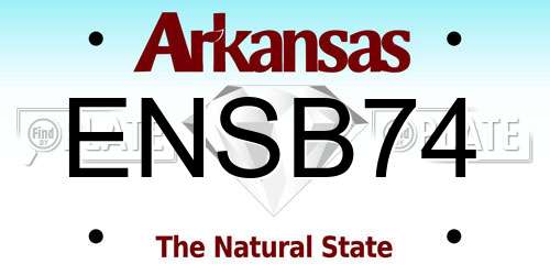 ENSB74 Arkansas License Plate